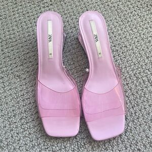 ZARA pink pvc shoes